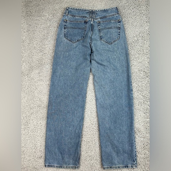 Whooz Blooz Jeans Womens 5 6 Y2K Vintage Denim Wide Leg Flare Button Fly Style - Picture 6 of 6